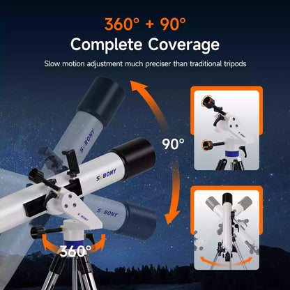 Télescope Complet SV520 90mm f/8.9 pour Débutants avec Accessoires - Svbony