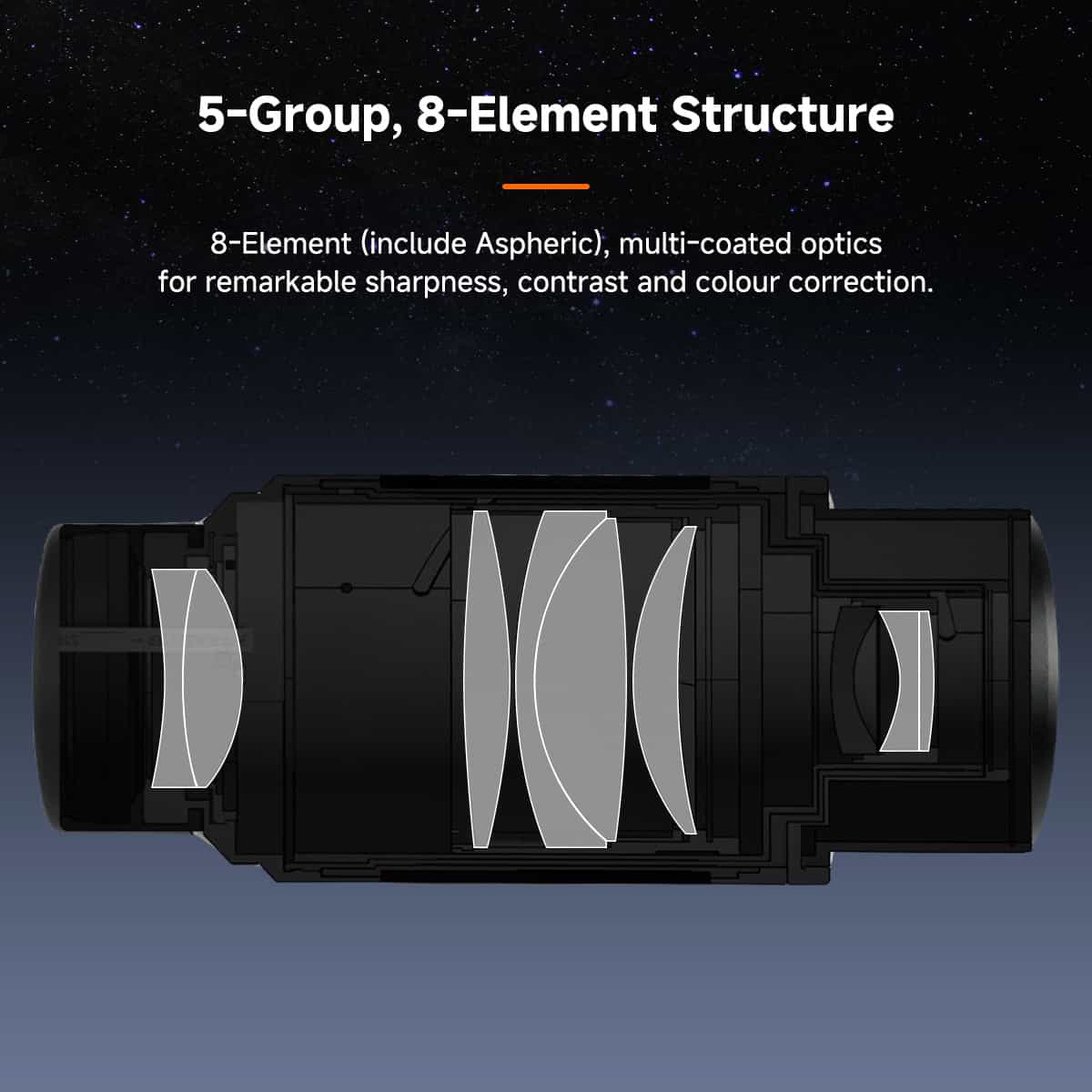 Oculaire Zoom 8-16mm 63° Parfocal avec ClickStop pour Observation Planétaire - SVBONY