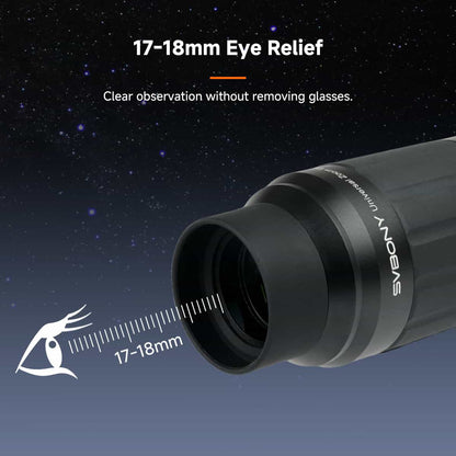 Oculaire Zoom 8-16mm 63° Parfocal avec ClickStop pour Observation Planétaire - SVBONY