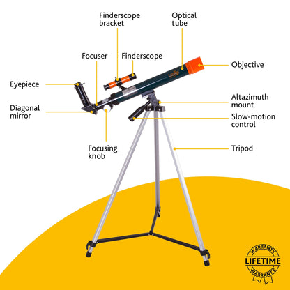 Télescope réfracteur enfant 40 mm avec trépied LabZZ T1 - Levenhuk