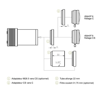 Caméra Monochrome ZWO ASI220MM Mini pour Guidage - ZWO