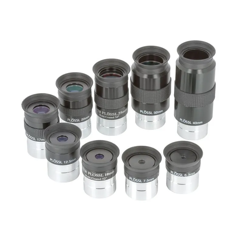 Oculaire Super Plössl 40 mm (31.75 mm) - 52° champ apparent, Bonnette rétractable et anti-reflets pour l'observation - AstroTech