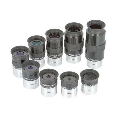 Oculaire Super Plössl 40 mm (31.75 mm) - 52° champ apparent, Bonnette rétractable et anti-reflets pour l'observation - AstroTech