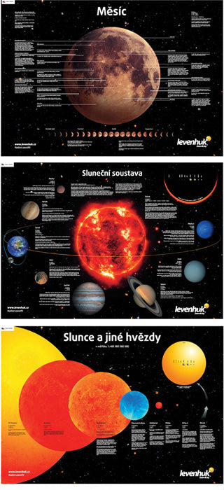 Lot de 3 posters d’astronomie A1 Levenhuk Space