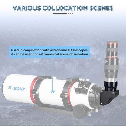 SVBONY SV222 - Diagonaalinis prizminis 90 laipsnių 1,25 colio su antiatspindinčiu metaliniu danga reflektoriui