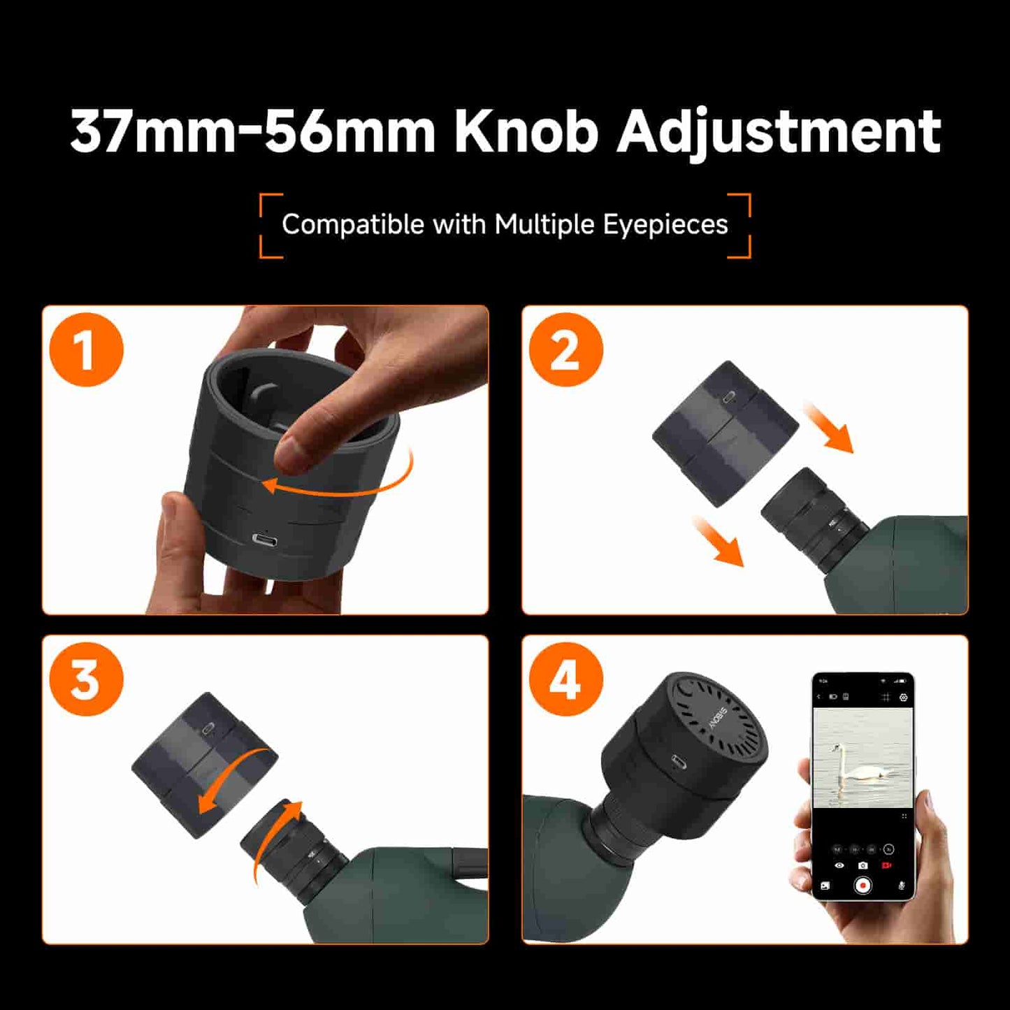 Caméra Oculaire WiFi SC002 pour Digiscopie d’Oiseaux – SVBONY