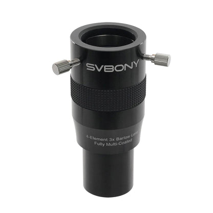 Barlowova čočka 3x 1,25” s 4 prvkami pre pozorovanie a fotografovanie planét - SVBONY