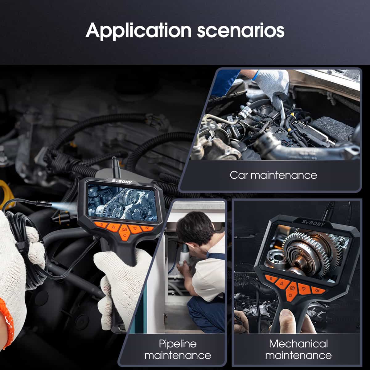 Caméra Endoscope Industrielle 2MP avec Écran 4.3" et Câble 5m - Svbony