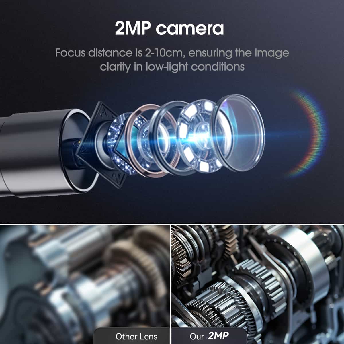 Caméra Endoscope Industrielle 2MP avec Écran 4.3" et Câble 5m - Svbony