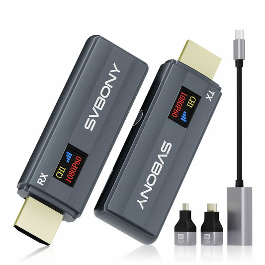 Transmetteur et Récepteur HDMI Sans Fil 1080P avec Écran OLED 0,42" - Svbony