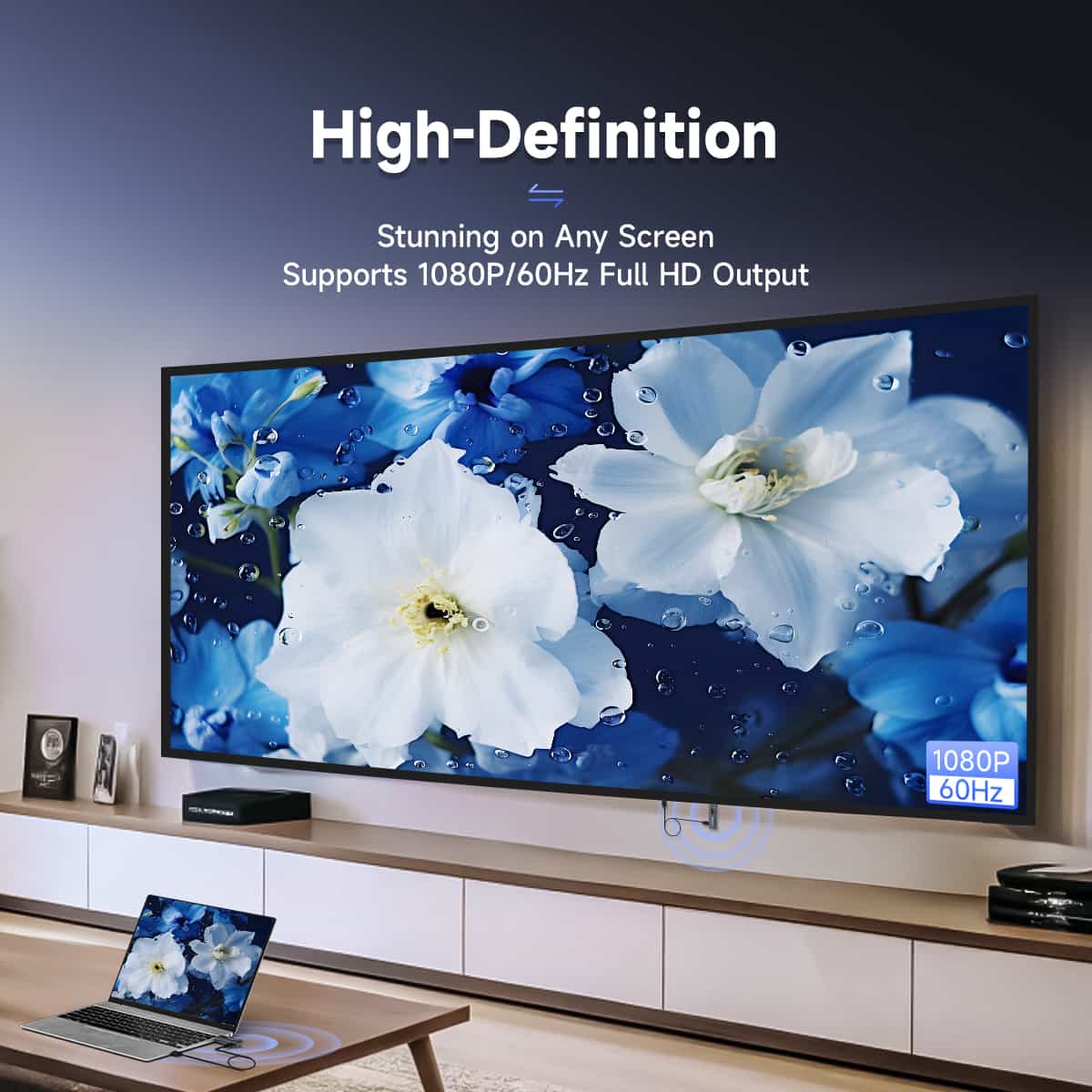 مرسل ومستقبل HDMI لاسلكي بدقة 1080P مع شاشة OLED بحجم 0.42 بوصة - Svbony