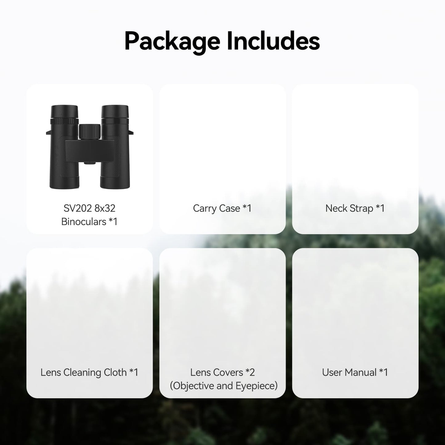 Jumelles ED 10x42 Étanches et Antibuée avec Prisme BaK-4 et Optiques Multi-traitées - SVBONY