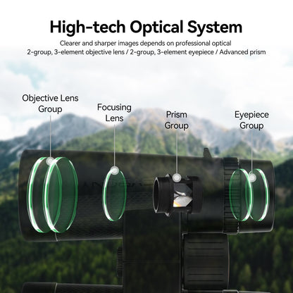 Jumelles ED 10x42 Étanches et Antibuée avec Prisme BaK-4 et Optiques Multi-traitées - SVBONY