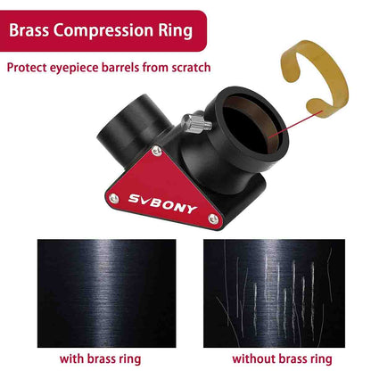 SVBONY Diagonale spiegel 90 graden 2 inch met 1,25 inch adapter