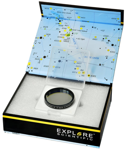 Filtre H-Beta 50,8 mm pour nébuleuses – filtre pour l'astronomie Explore Scientific