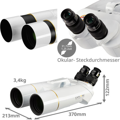 Všeobecný dvojokulárny ďalekohľad 70 mm - F=5,7 (400 mm) – 20x – pre astronómiu