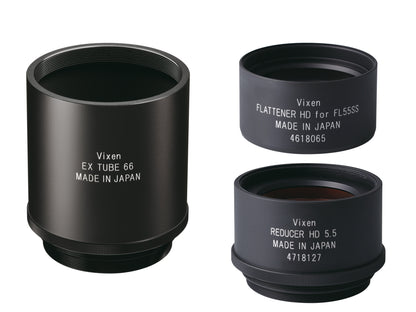 Kit réducteur HD et tube allonge EX TUBE 66 pour réfracteur fluorite FL55SS – Netteté photo et couverture 44 mm pour l'astronomie – Vixen