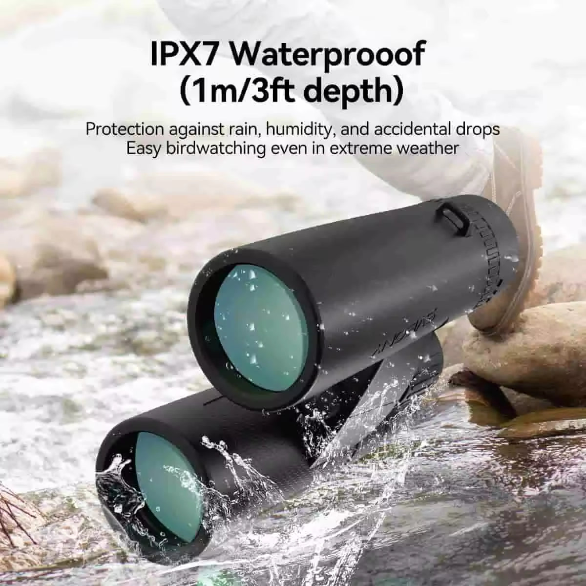 ED 10x42 Waterproof and Fogproof Binoculars with BaK-4 Prism and Multi-Coated Optics - SVBONY