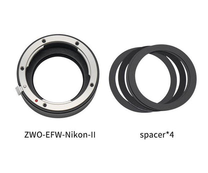 ZWO ASI T2 - Nikon-objektiivin sovitin EFW:lle (versio II) - ZWO