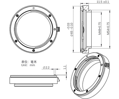 Canon EOS-adapter for EFW 50,8mm - ZWO
