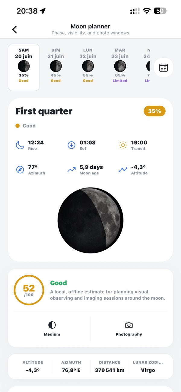 Capture d'écran 3 de l'application Astronomy