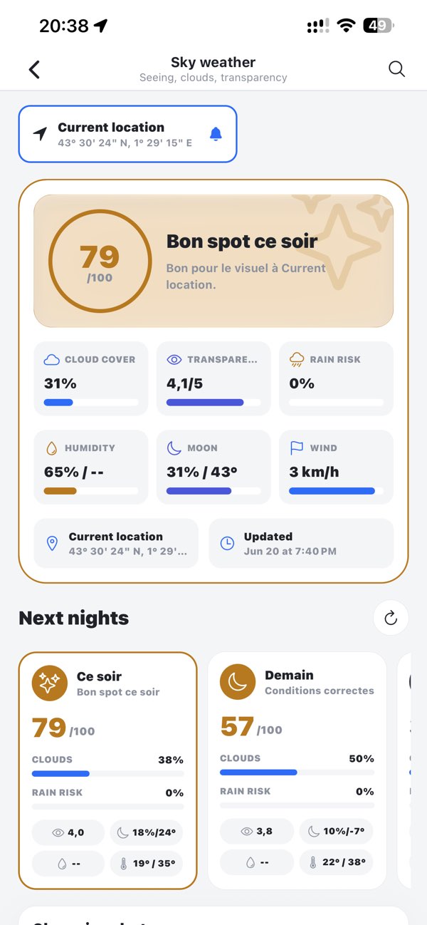 Capture d'écran 6 de l'application Astronomy